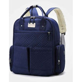Huitich navy blue baby travel bag for moms with multiple pockets and padded shoulder straps
